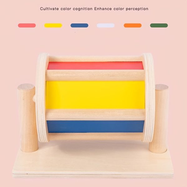 Textile Drum Montessori Rotating Drum Baby Toy Infant Toddler Montessori Baby Toy Set