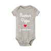 Mom Dad I Love You Baby Bodysuits Mothers Day Infant Outfit Fathers Day New Born Boys Girls Clothes Mothers Day Fathers Day Gift
