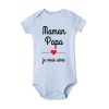 Mom Dad I Love You Baby Bodysuits Mothers Day Infant Outfit Fathers Day New Born Boys Girls Clothes Mothers Day Fathers Day Gift