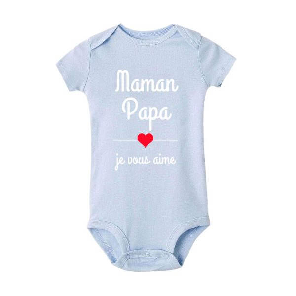 Mom Dad I Love You Baby Bodysuits Mothers Day Infant Outfit Fathers Day New Born Boys Girls Clothes Mothers Day Fathers Day Gift