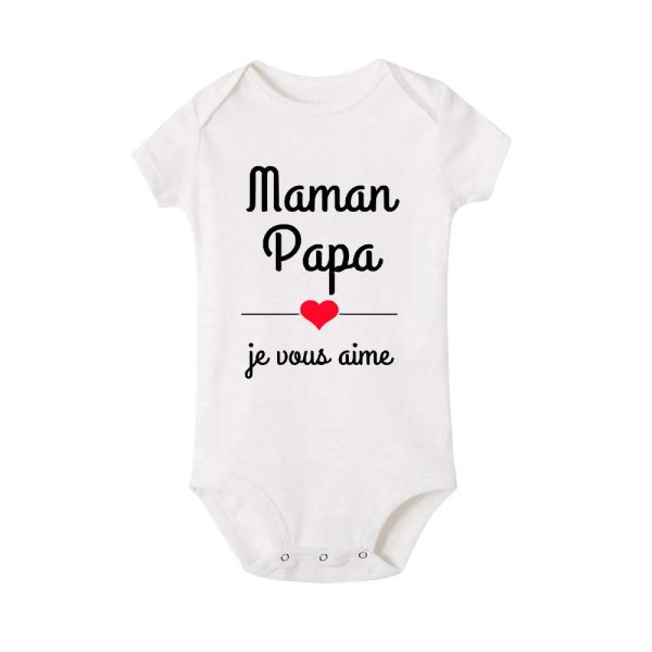 Mom Dad I Love You Baby Bodysuits Mothers Day Infant Outfit Fathers Day New Born Boys Girls Clothes Mothers Day Fathers Day Gift