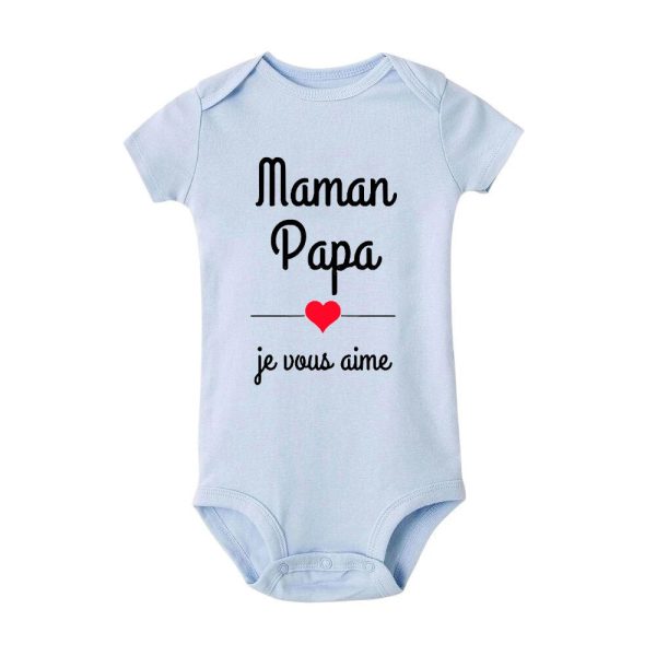 Mom Dad I Love You Baby Bodysuits Mothers Day Infant Outfit Fathers Day New Born Boys Girls Clothes Mothers Day Fathers Day Gift