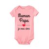 Mom Dad I Love You Baby Bodysuits Mothers Day Infant Outfit Fathers Day New Born Boys Girls Clothes Mothers Day Fathers Day Gift