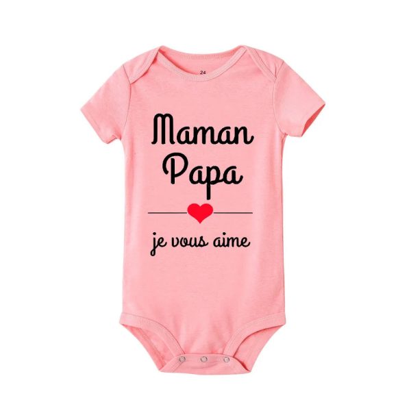 Mom Dad I Love You Baby Bodysuits Mothers Day Infant Outfit Fathers Day New Born Boys Girls Clothes Mothers Day Fathers Day Gift