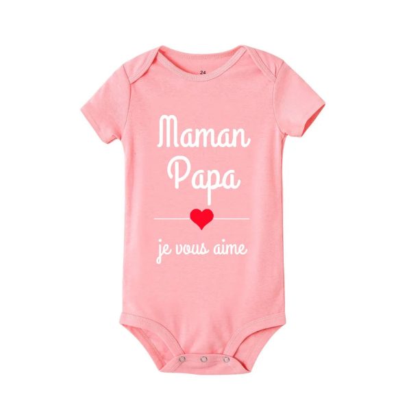 Mom Dad I Love You Baby Bodysuits Mothers Day Infant Outfit Fathers Day New Born Boys Girls Clothes Mothers Day Fathers Day Gift