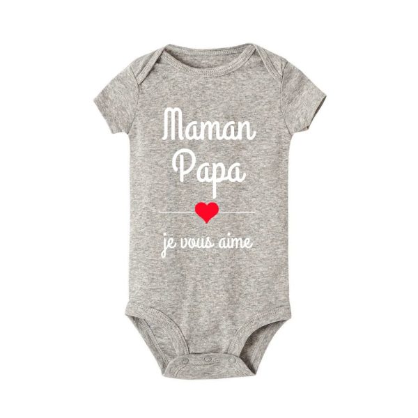Mom Dad I Love You Baby Bodysuits Mothers Day Infant Outfit Fathers Day New Born Boys Girls Clothes Mothers Day Fathers Day Gift