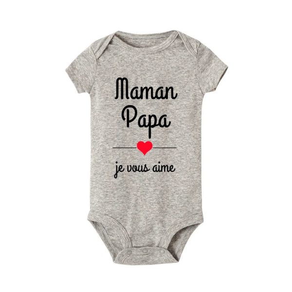 Mom Dad I Love You Baby Bodysuits Mothers Day Infant Outfit Fathers Day New Born Boys Girls Clothes Mothers Day Fathers Day Gift