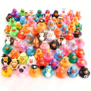 25/50pcs, Fun and Educational Rubber Duck Toy Assortment for Kids - Perfect for Bath Time, Birthday Parties, Classroom Incentives, and Summer Activities - 2 Inches - Great Gift Idea for Children and Holidays